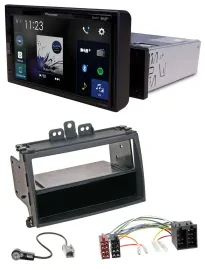 Pioneer DAB MP3 Bluetooth USB Autoradio für Hyundai i20 08-11 Rubber-Touch Ablag