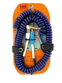 Кабель инструментальный Henry Heller HECC15-BLU витой, 15 ft, разъёмы 1/4", синий