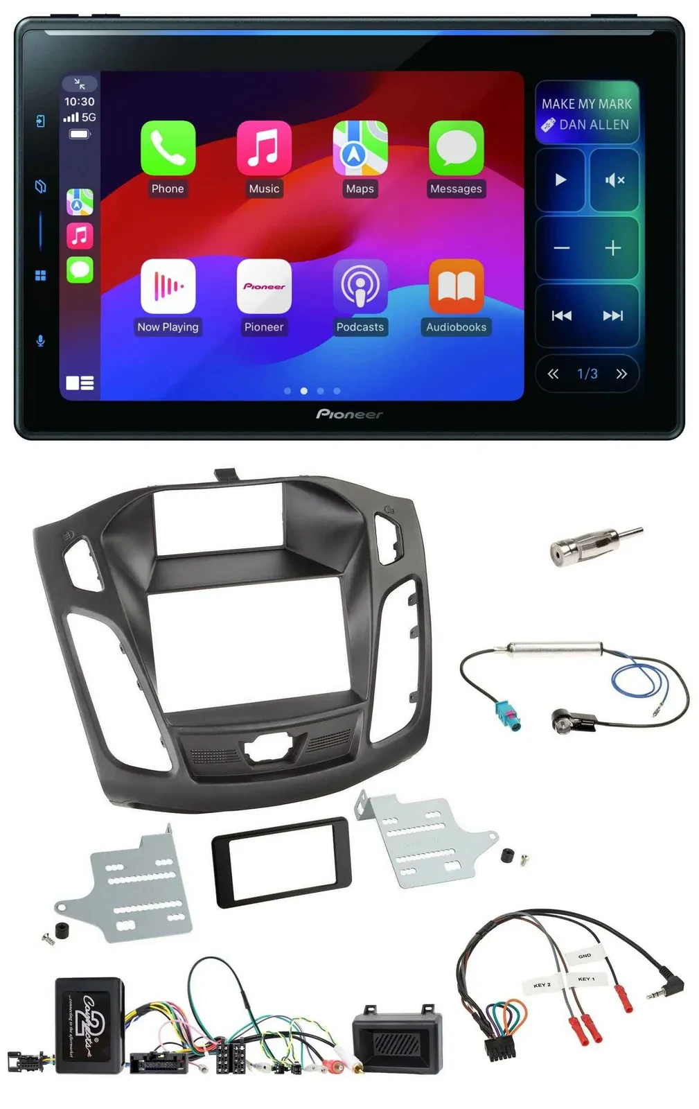 Pioneer Bluetooth DAB Lenkrad USB Autoradio für Ford Focus DYB 2011-2014