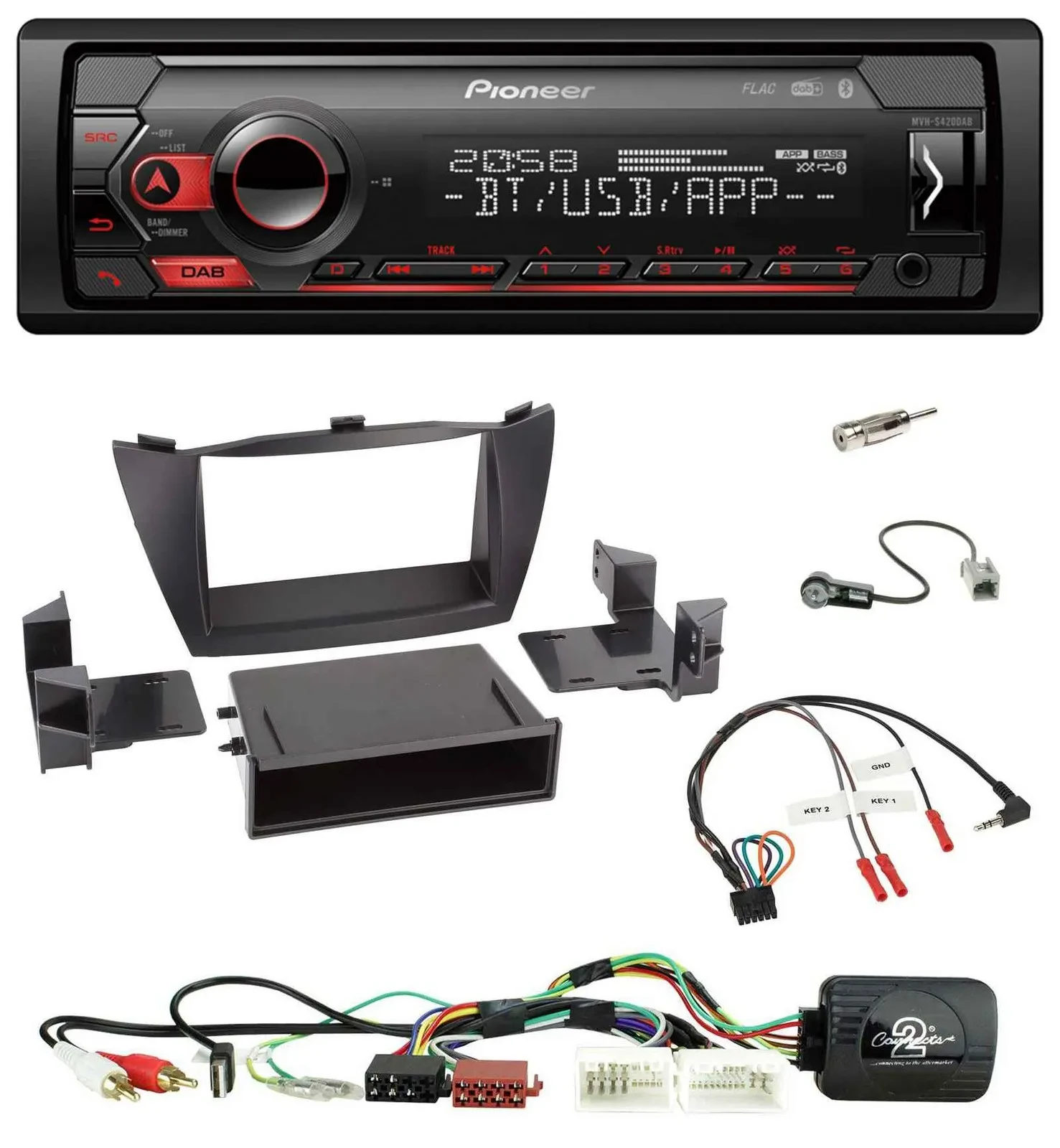 Автомагнитола для Hyundai Tucson 2010–2015 Pioneer USB, DAB, Bluetooth