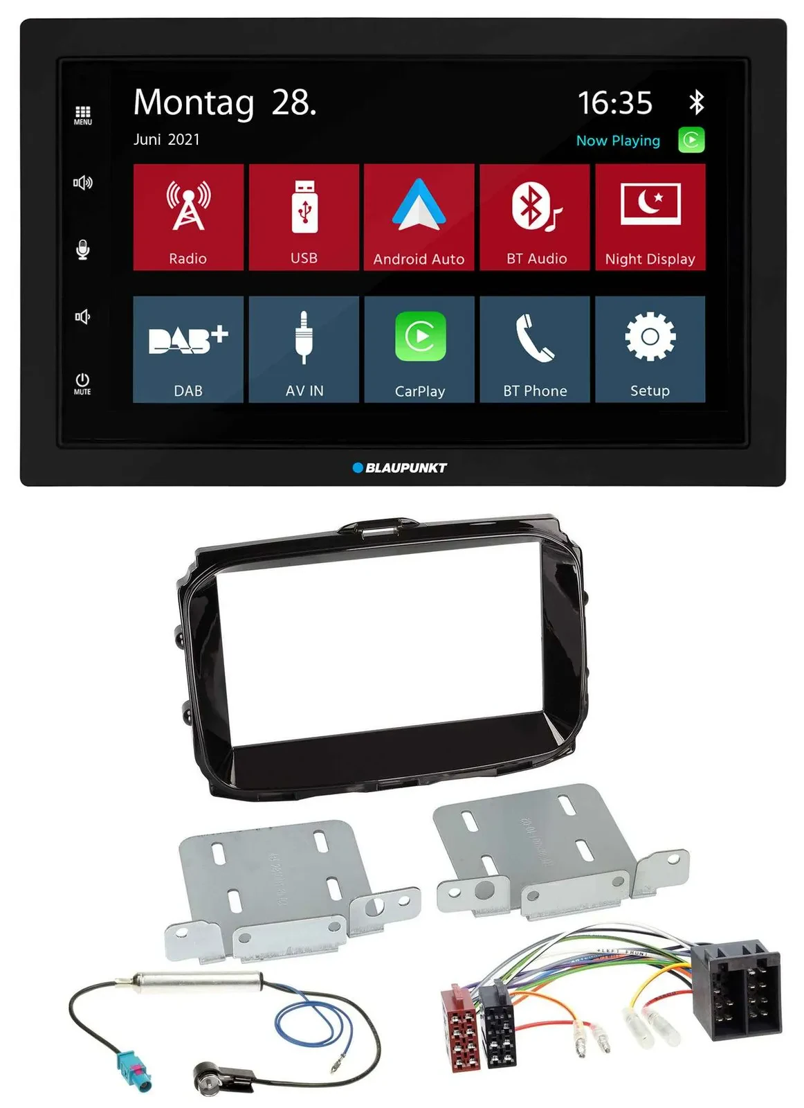 Blaupunkt MP3 Bluetooth DAB 2DIN USB Autoradio für Alfa Romeo ISO ab 2013 piano