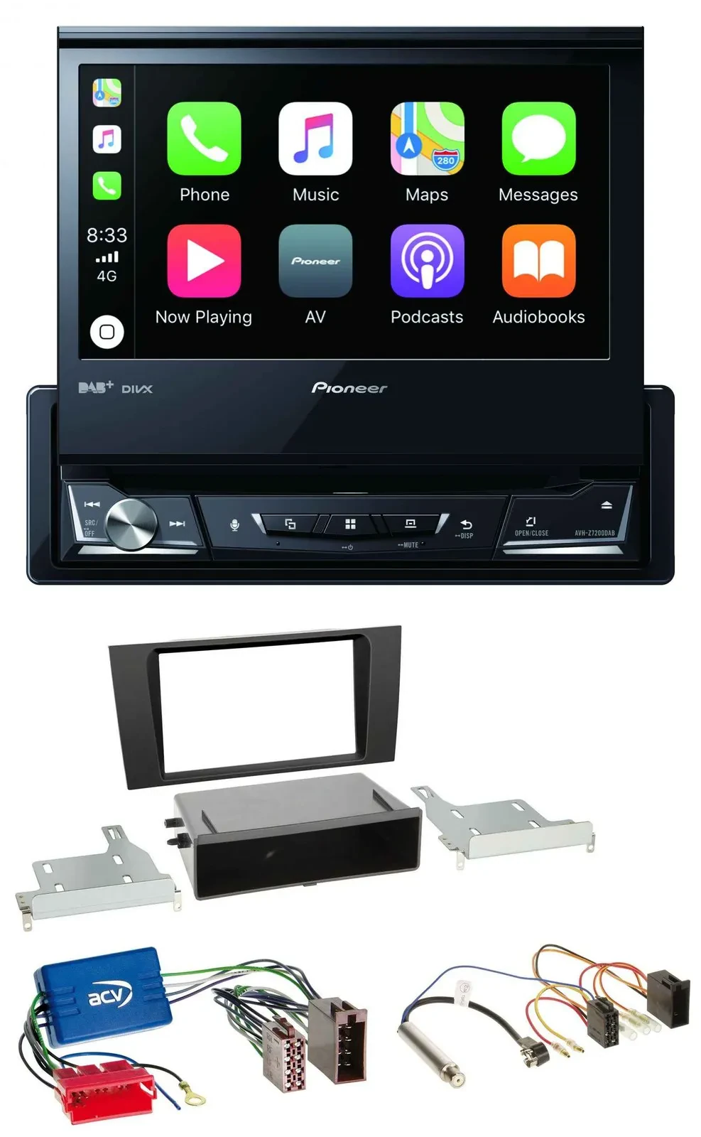 Pioneer DVD Bluetooth DAB USB MP3 Autoradio für Audi A4 B5 99-01 Symphony Aktivs