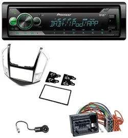 Автомагнитола Pioneer USB MP3 DAB AUX CD для Chevrolet Cruze 2011–2016 серебристая