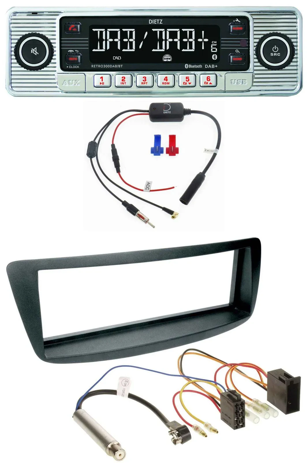Dietz DAB USB MP3 Bluetooth Autoradio für Peugeot 107 Citroen C1 Phantomeinspeis