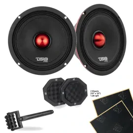 DS18 PRO-X6.4BMSLIM | 6.5” Mid-Range Loudspeakers + Accessories