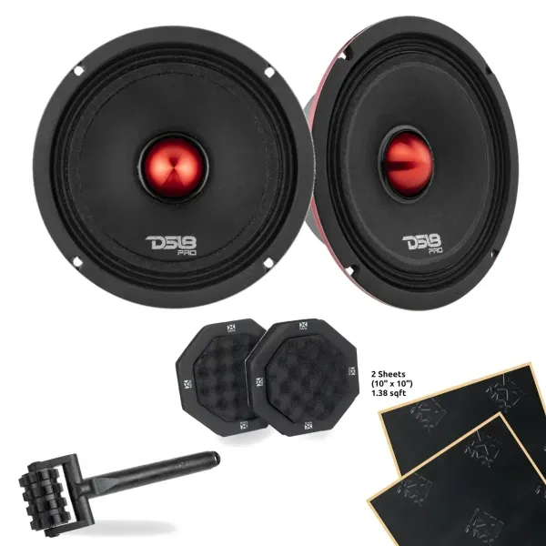 DS18 PRO-X6.4BMSLIM | 6.5” Mid-Range Loudspeakers + Accessories