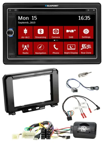 Blaupunkt Lenkrad DAB TMC 2DIN USB Bluetooth Navigation für Suzuki Jimmny GJ ab