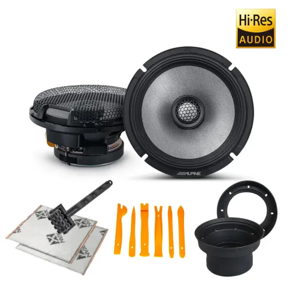 Alpine R2-S65 200W RMS 6.5" Coaxial Car Speakers + Accessories