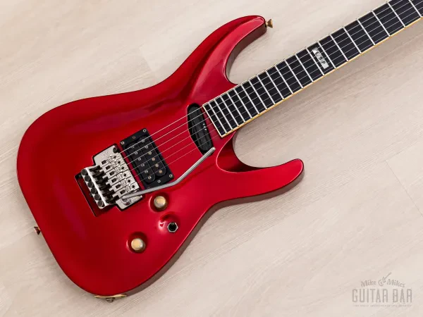 1990s ESP Horizon Custom HH Superstrat Candy Apple Red w/ Kahler & Case