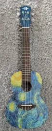Luna UKE STR C Concert Size Starry Night Design Acoustic Ukulele