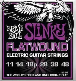 Струны для электрогитары Ernie Ball 2590 Slinky Flatwound Power 11-48
