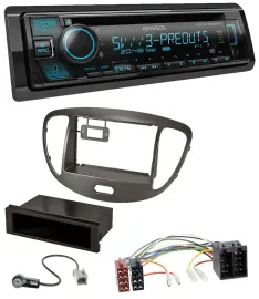 Kenwood Bluetooth USB CD MP3 DAB Autoradio für Hyundai i10 2008-2013 dunkelsilbe