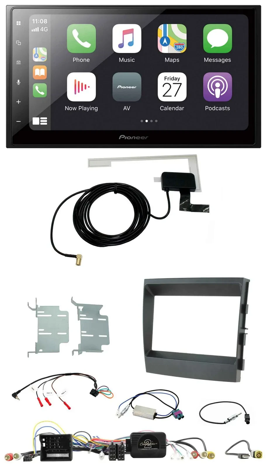 Pioneer USB Lenkrad 2DIN Bluetooth DAB Autoradio für Porsche Panamera 2009-2016