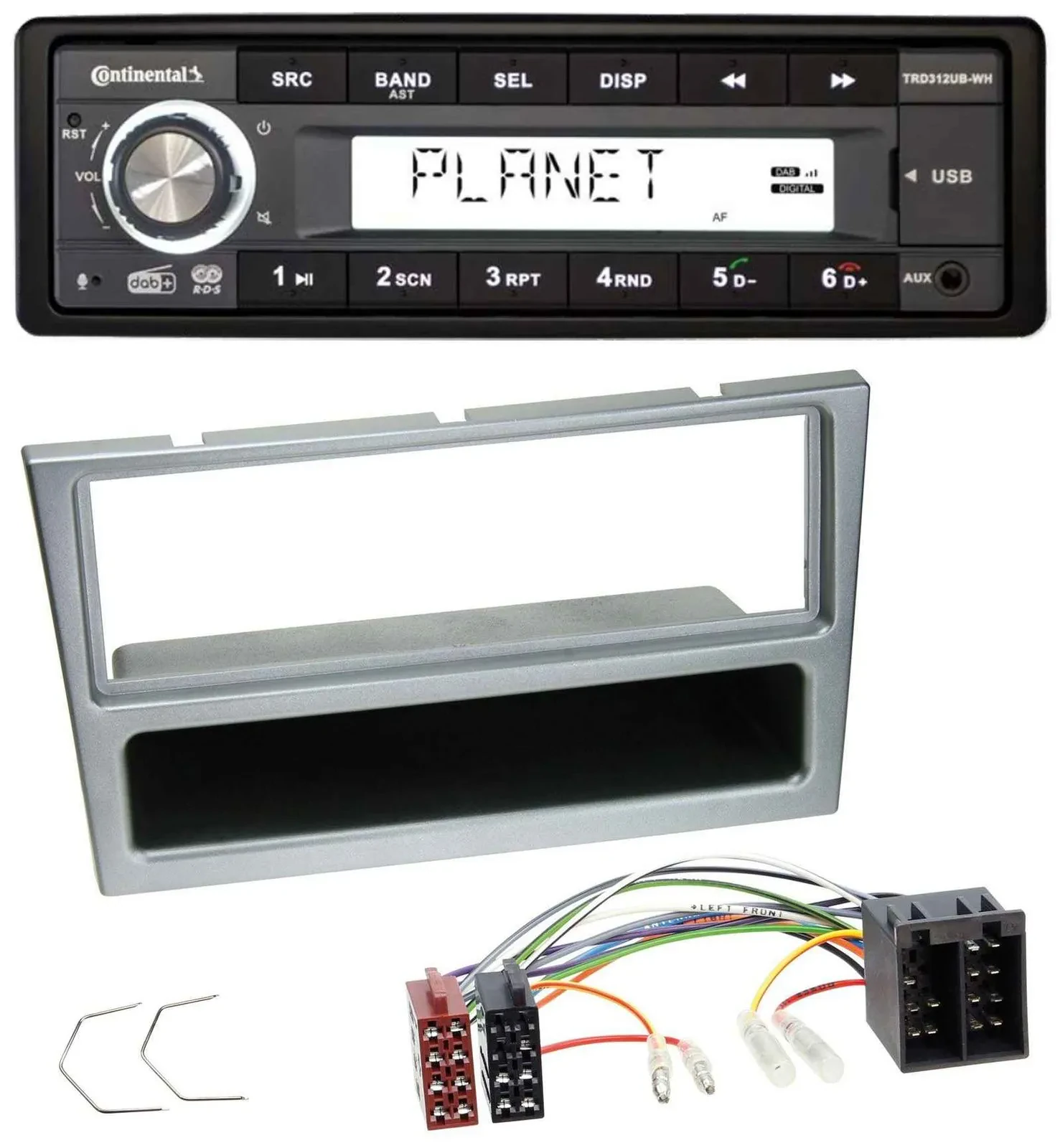 Continental USB 1DIN AUX DAB MP3 Autoradio für Opel Combo C Corsa C Meriva Tigra