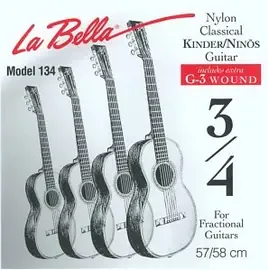 Струны для уменьшенной 3/4 классической гитары La Bella FG134 30-48
