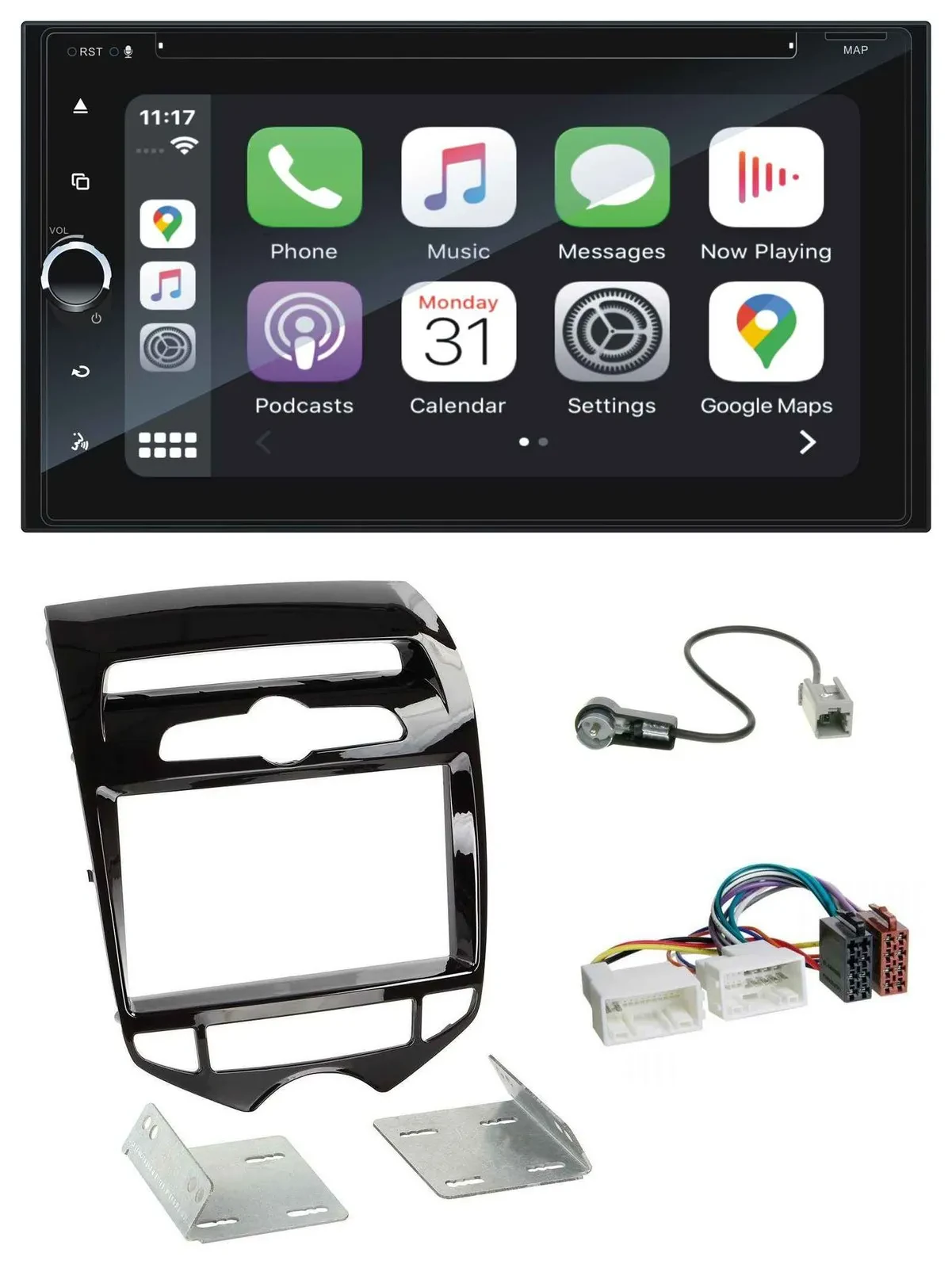 Blaupunkt 2DIN Bluetooth DAB USB DVD MP3 Autoradio für Hyundai ix20 ab 10 autom.