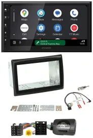 Kenwood DAB Bluetooth USB Lenkrad 2DIN Autoradio für Renault Megane II 2005-2008