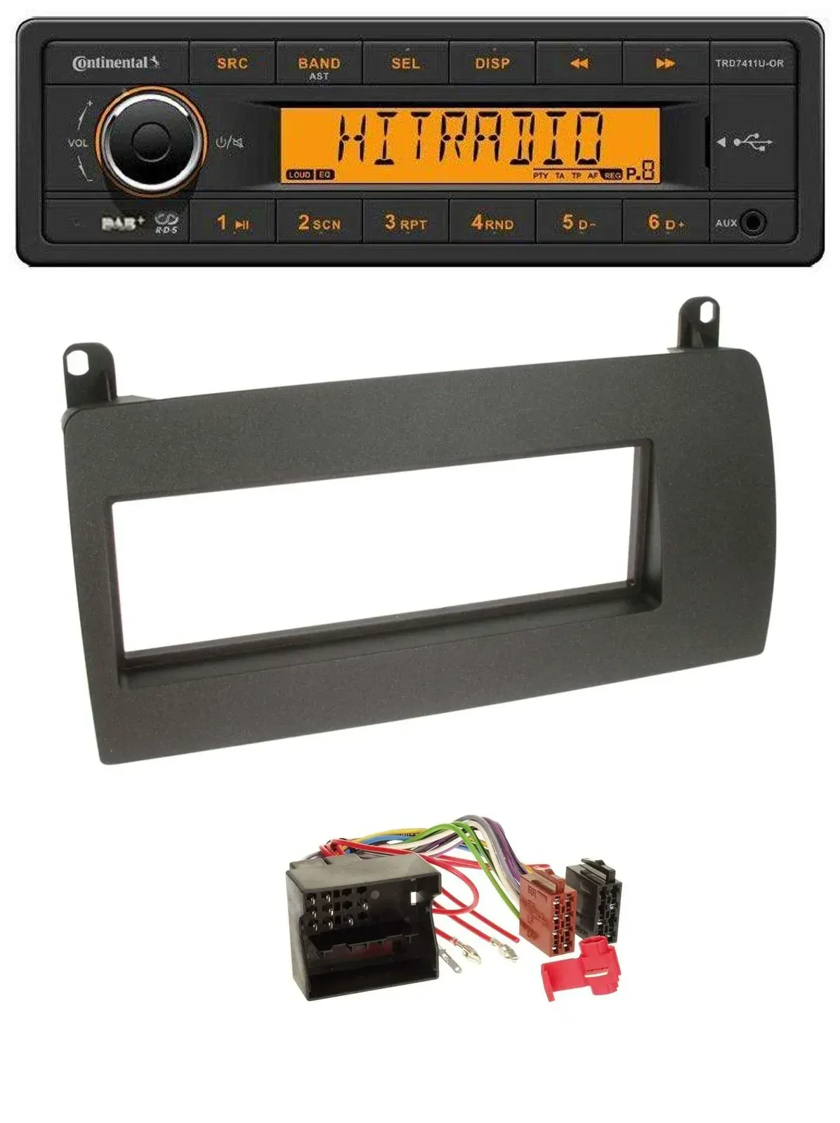Автомагнитола Continental 1DIN DAB MP3 AUX USB для Rover 75 (2002-2005)