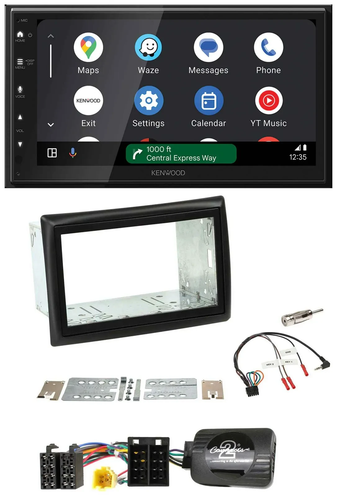 Kenwood DAB Bluetooth USB Lenkrad 2DIN Autoradio für Renault Megane II 2005-2008