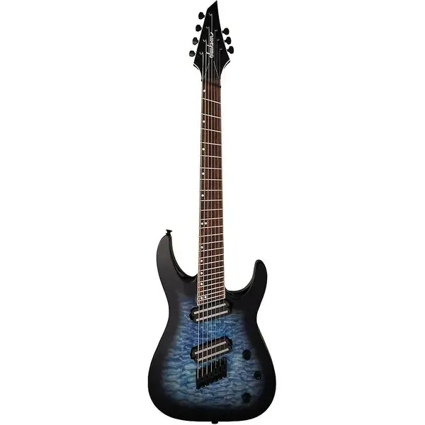 Электрогитара Jackson X Soloist Arch Top SLATX7Q MS 7-String Multi-Scale Transparent Blue Burst