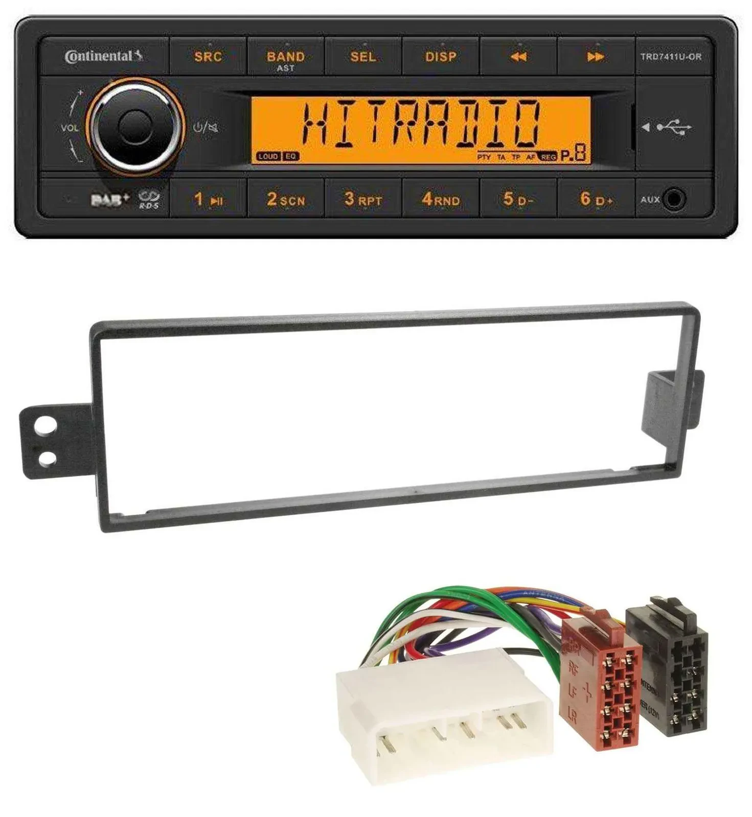 Continental 1DIN DAB MP3 AUX USB Autoradio für SsangYong Rexton