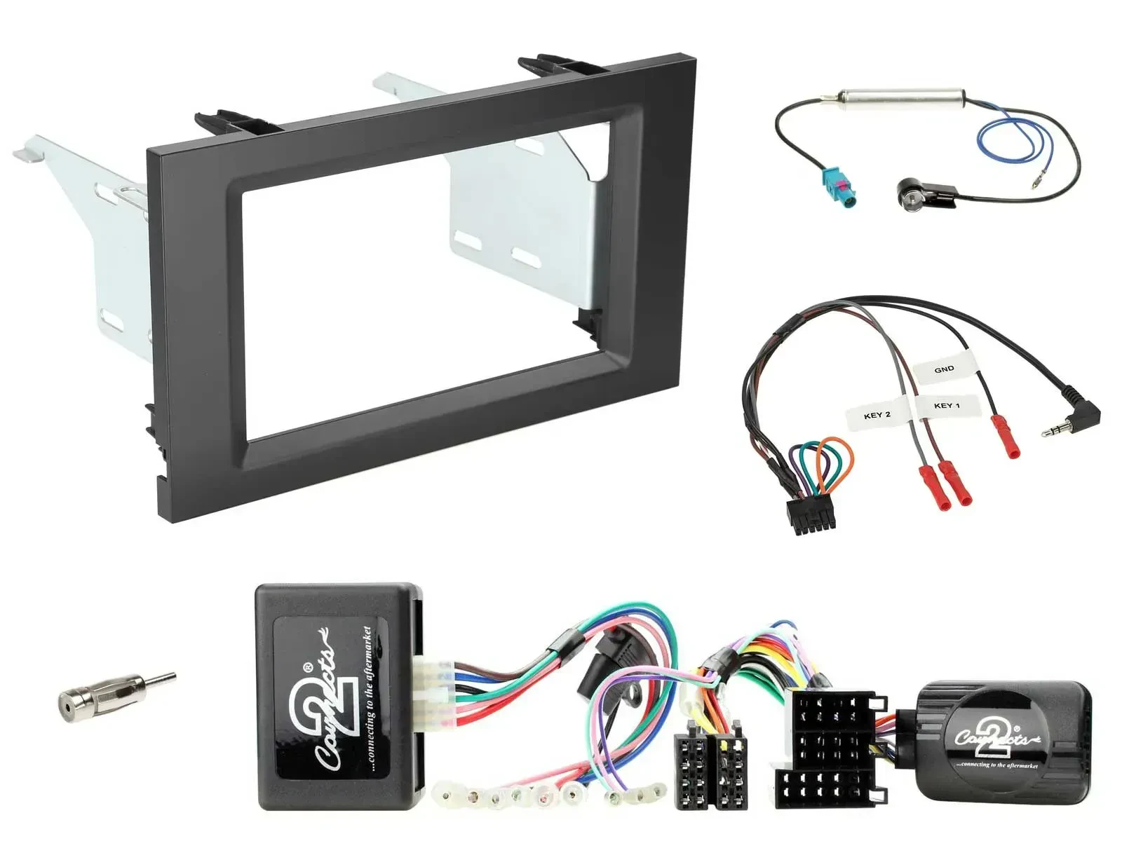 Radioset Lenkradadapter Doppel DIN Autoradio für Mercedes Actros 2011-2014 schwa