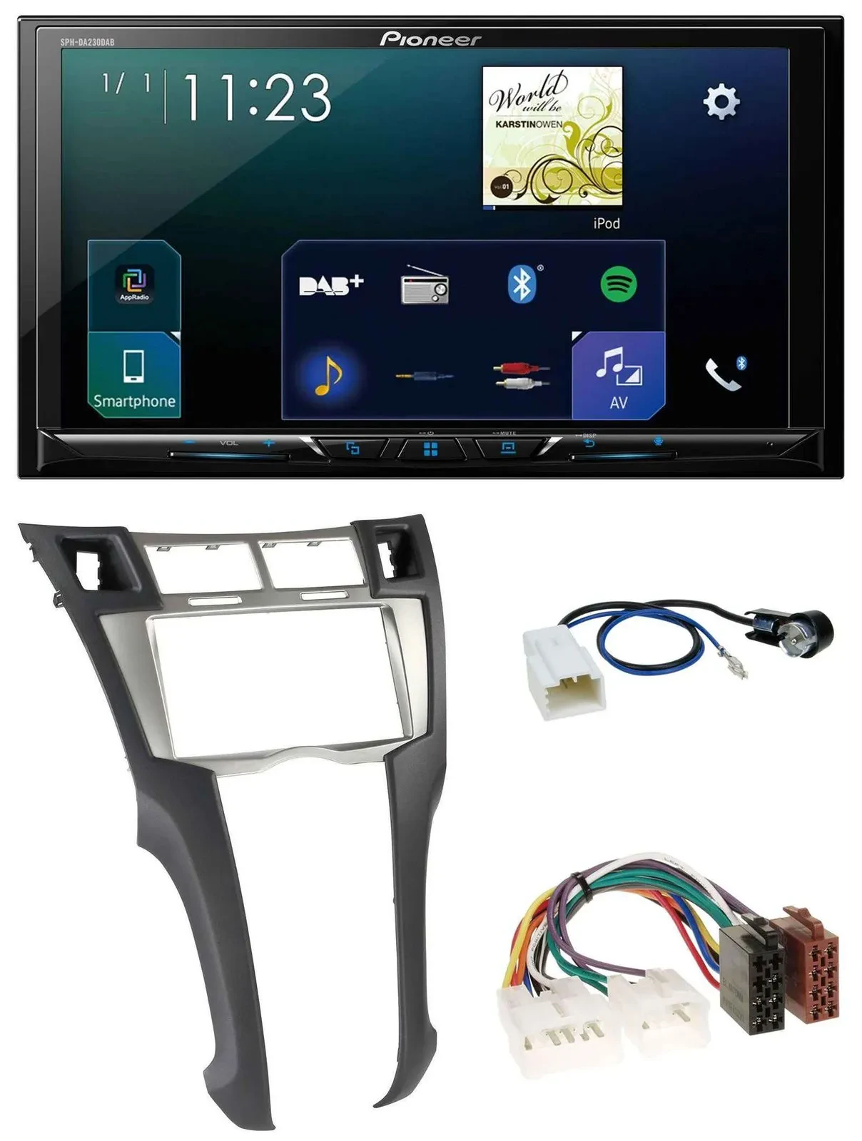 Pioneer MP3 Bluetooth USB 2DIN DAB Autoradio für Toyota Yaris (2007-2011)