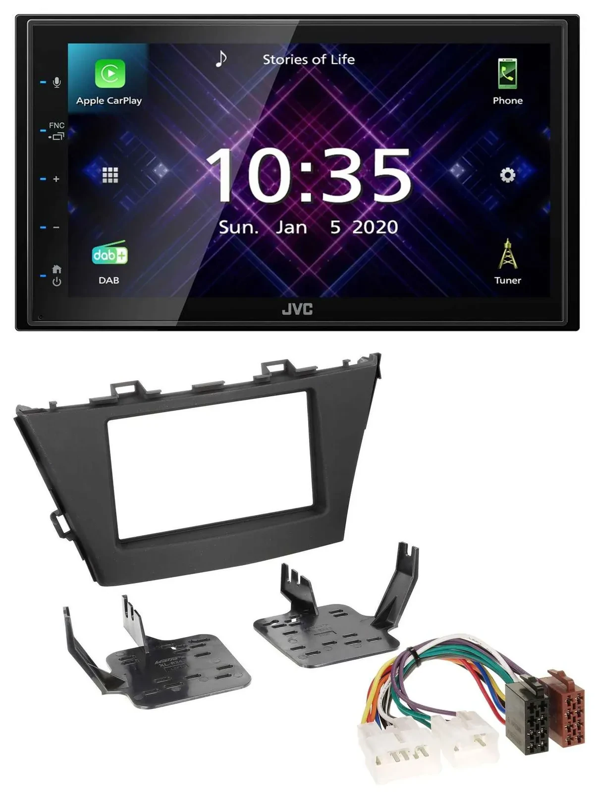 JVC DAB 2DIN MP3 Bluetooth USB Autoradio für Toyota Prius+ (ab 2012)