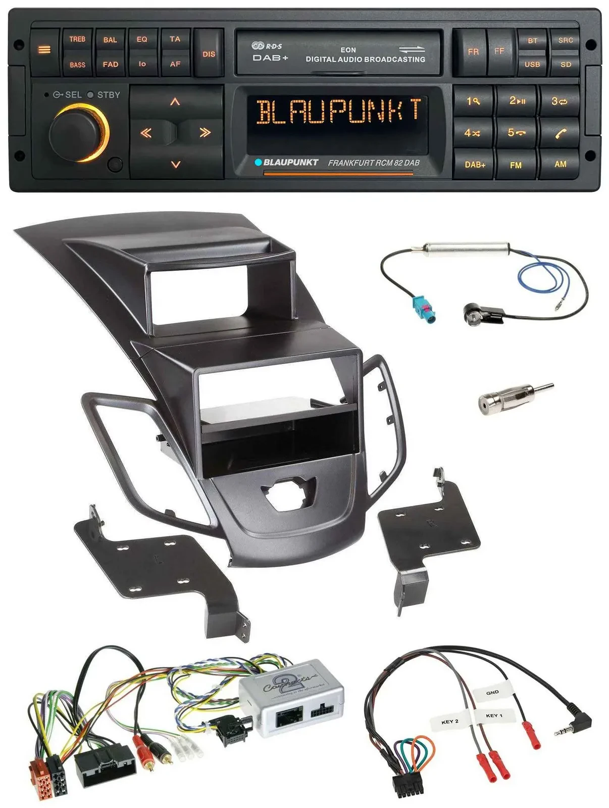 Blaupunkt USB DAB SD Lenkrad Bluetooth Autoradio für Ford Fiesta 10-17 Display s