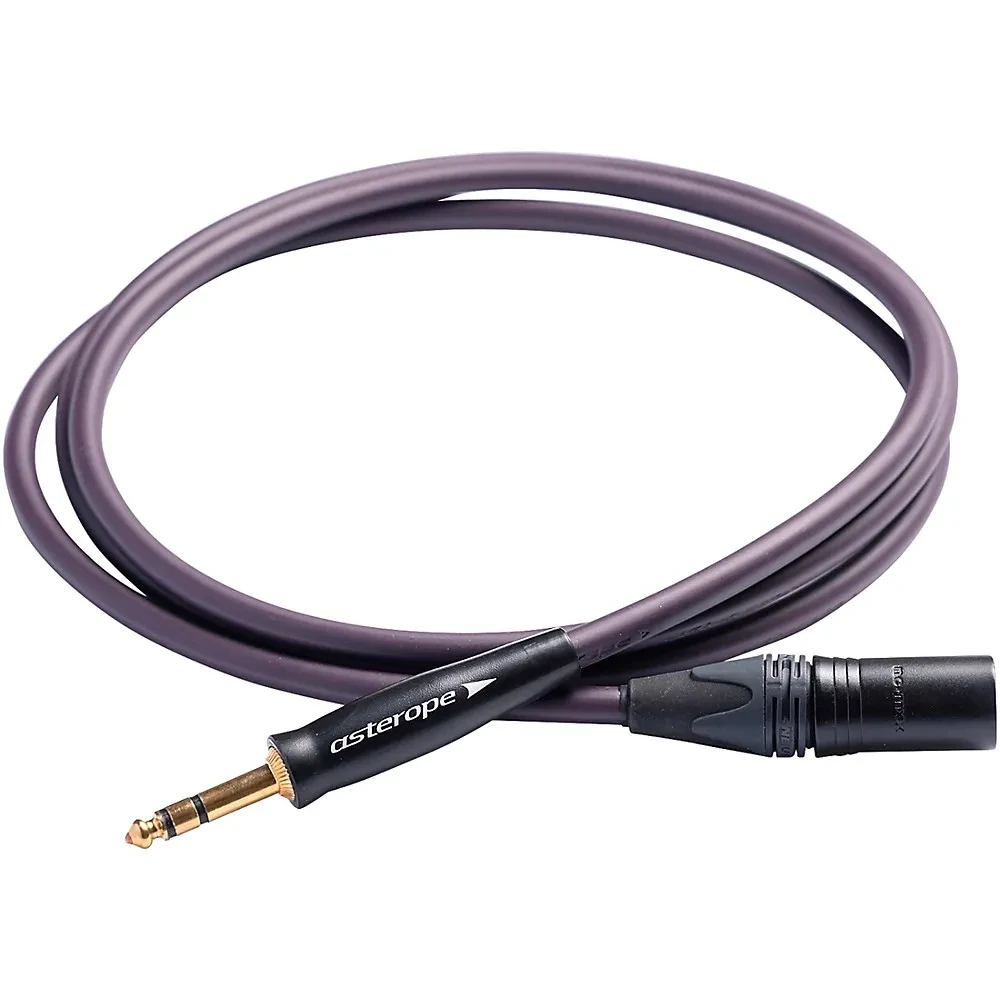 Коммутационный кабель Asterope Pro Studio AST-P10-TRG TRS 1/4" (male) – XLR (male), 10 ft, позолоченные разъемы