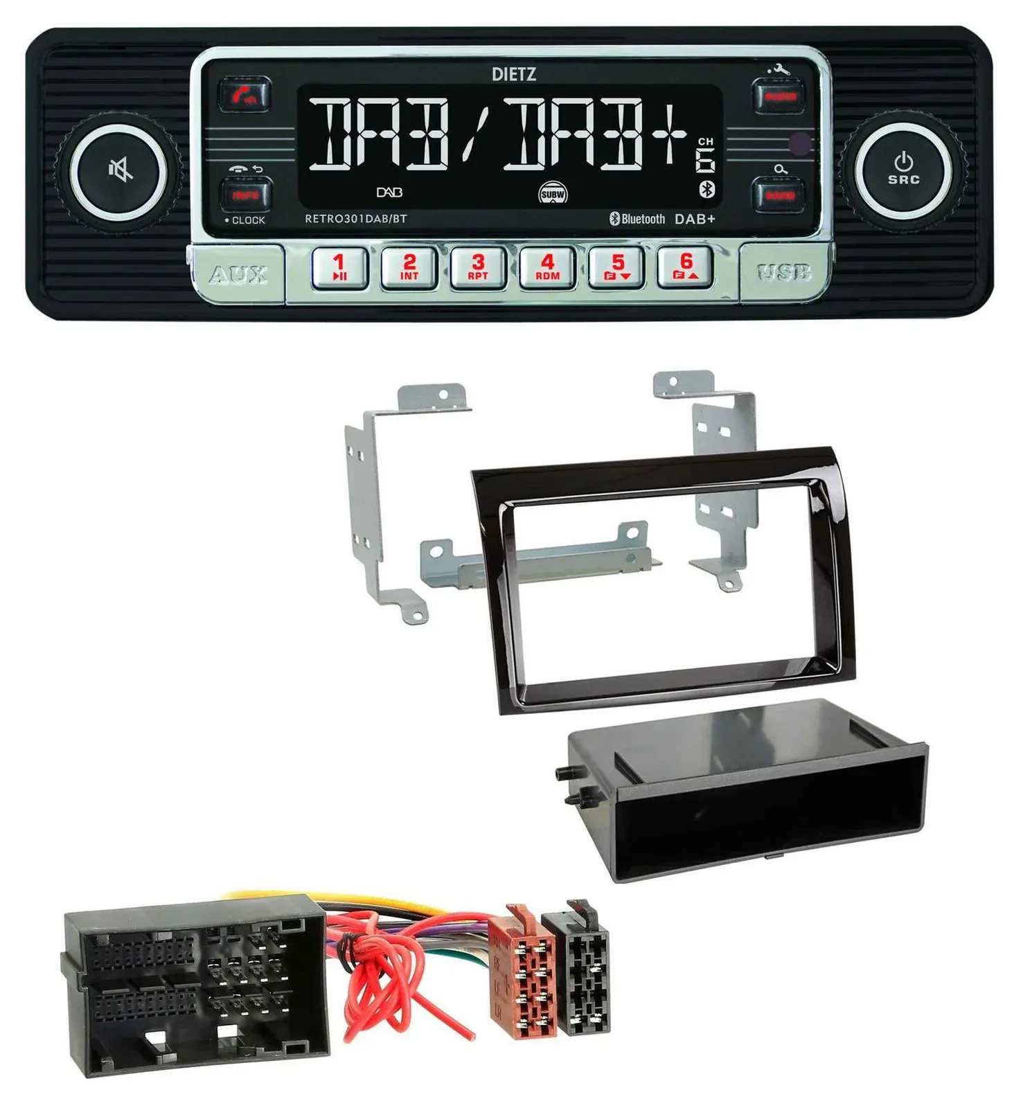 Dietz USB DAB MP3 Bluetooth Autoradio für Citroen Jumper Fiat Ducato 14-21 piano