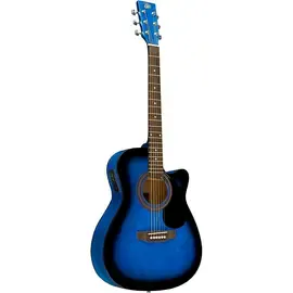 Электроакустическая гитара Rogue RA-090 Concert Cutaway Blue Burst