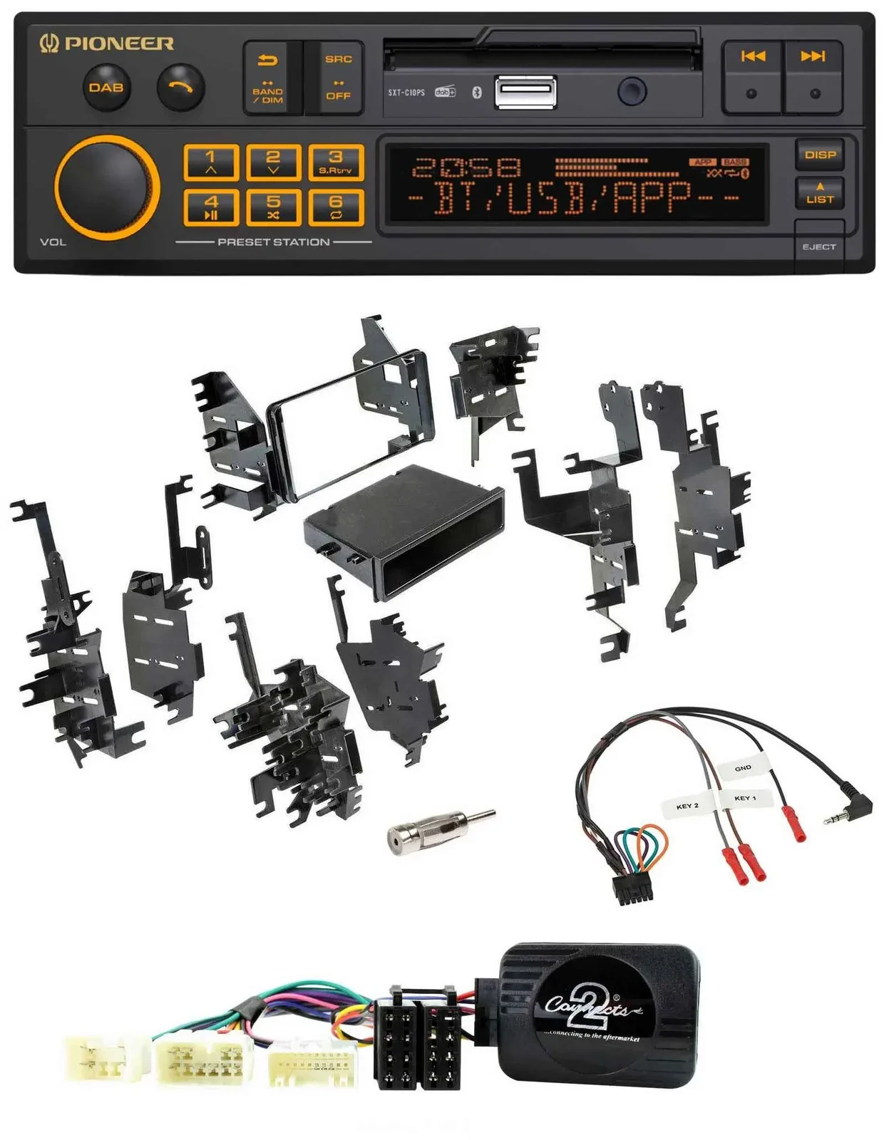 Автомагнитола Pioneer DAB USB Bluetooth для Toyota RAV4 2001–2005