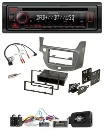 Автомагнитола для Honda Jazz (с 2014) Kenwood CD USB Bluetooth DAB серебристый