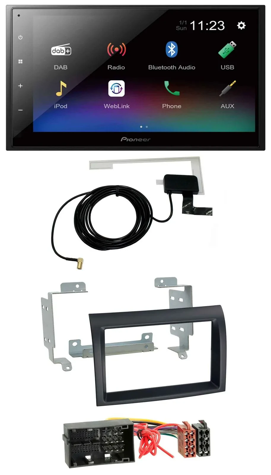 Автомагнитола Pioneer 2DIN DAB Bluetooth USB MP3 для Citroen Jumper, Fiat Ducato