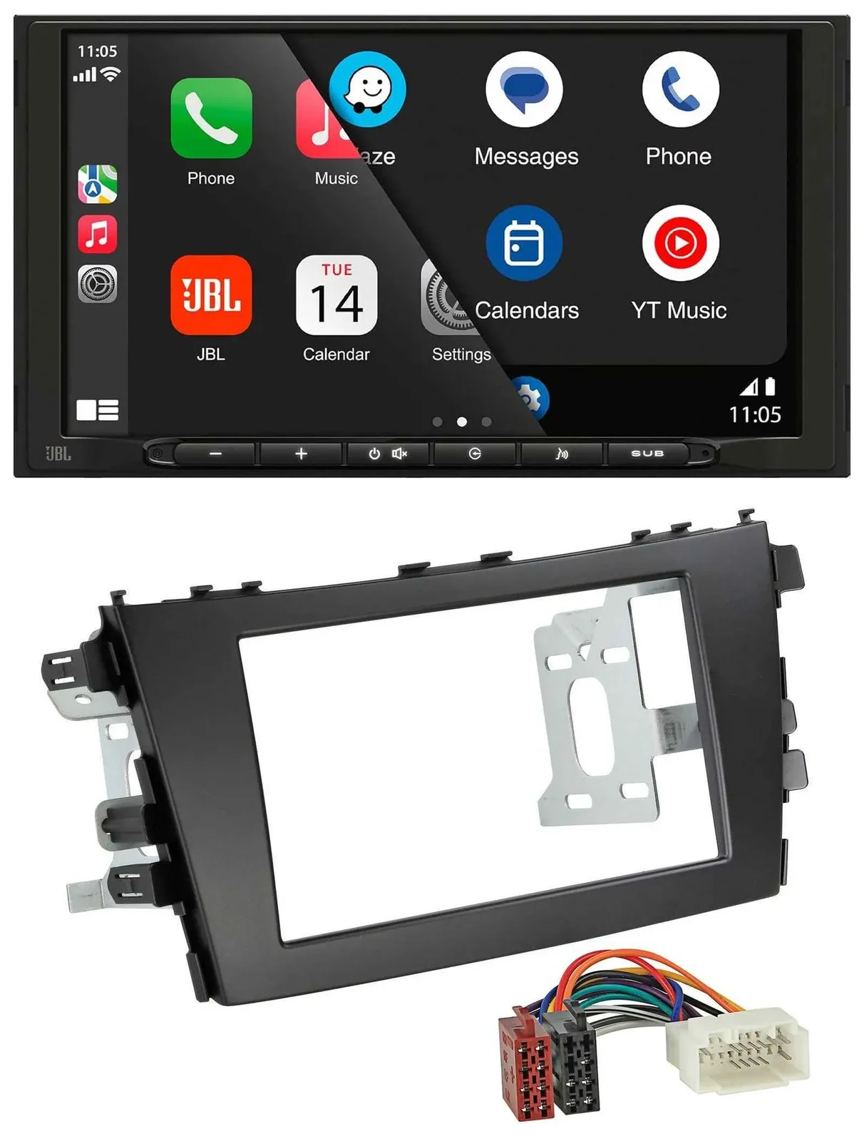 JBL USB 2DIN MP3 Bluetooth AUX Autoradio für Suzuki Celerio LF ab 2014