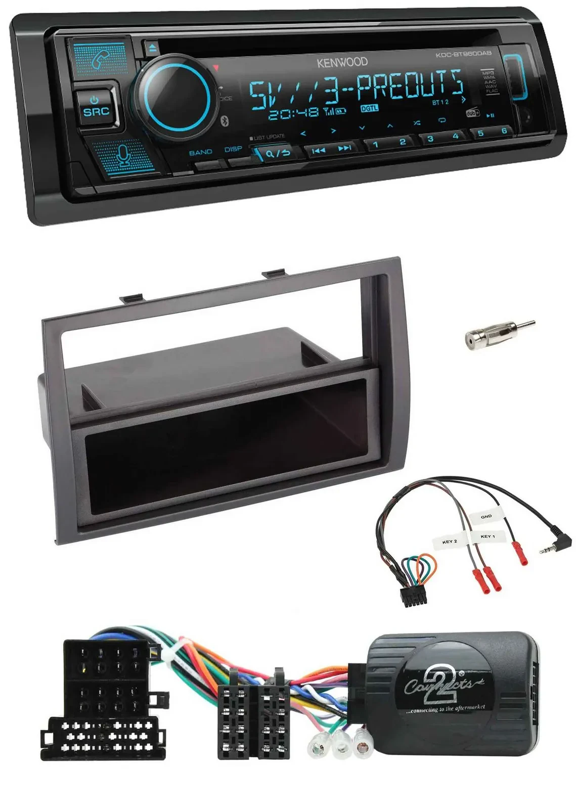 Автомагнитола для Citroen Jumper Kenwood Bluetooth, USB, CD, DAB (2008–2011)