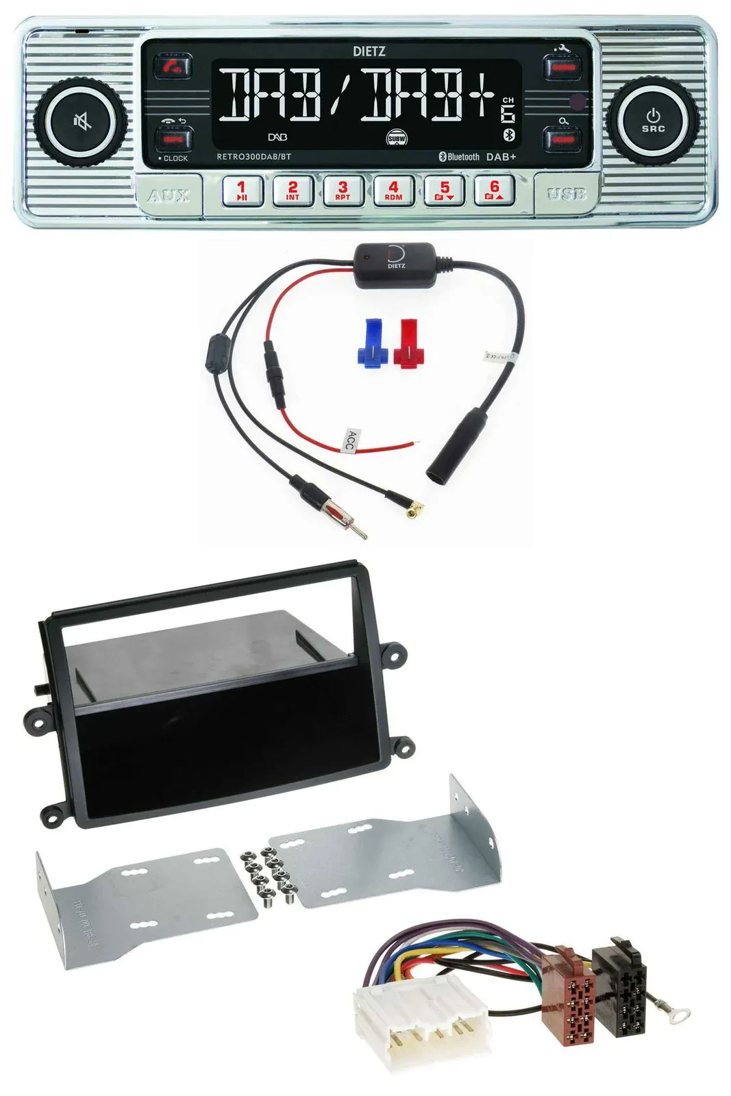 Dietz DAB USB MP3 Bluetooth Autoradio für Mitsubishi L200 (KAOT, ab 2006)