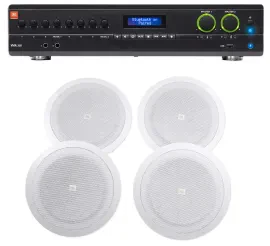 JBL VMA260 60w 8-Input Amplifier+(4) JBL 8" Speakers For Restaurant/Bar/Cafe