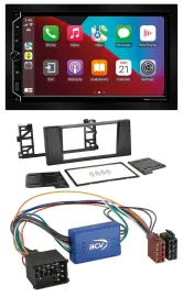 ESX 2DIN DAB USB MP3 Bluetooth Autoradio für BMW X5 E53 5er E39 Rundpin Aktivsys