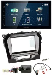 Kenwood 2DIN Bluetooth Lenkrad USB DAB Autoradio für Suzuki Vitara ab 2015