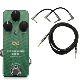 One Control Sea Turquoise Delay w/ 3 Cables