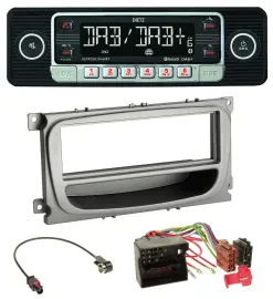 Dietz USB DAB MP3 Bluetooth Autoradio für Ford Focus Galaxy C-Max ab 2007 silber