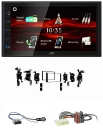 JVC USB Bluetooth MP3 DAB 2DIN Autoradio für Nissan Micra 2013-2017 schwarz