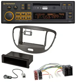 Pioneer DAB MP3 USB Bluetooth Autoradio für Hyundai i10 2008-2013 dunkelsilber
