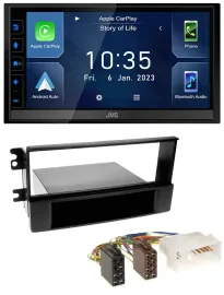 JVC DAB Bluetooth MP3 USB 2DIN Autoradio für Kia Sportage II 2005-2009