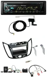 Pioneer MP3 Lenkrad CD USB DAB Autoradio für Ford C-Max Kuga Klavierlack schwarz