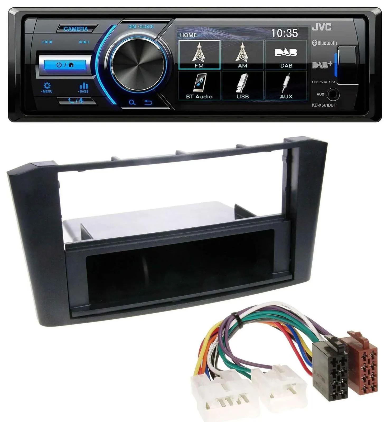 JVC Bluetooth MP3 USB DAB Autoradio für Toyota Avensis T25 (2003-2009)