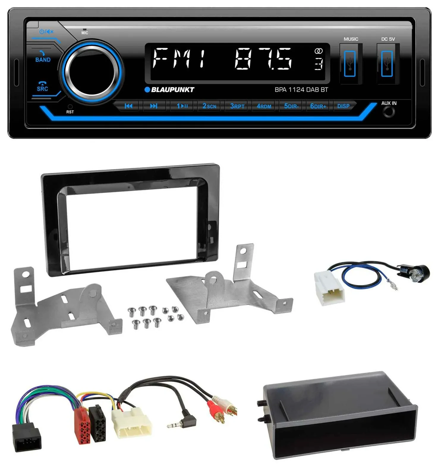 Blaupunkt Bluetooth USB DAB MP3 Autoradio für Toyota Aygo (AB7, ab 2022)
