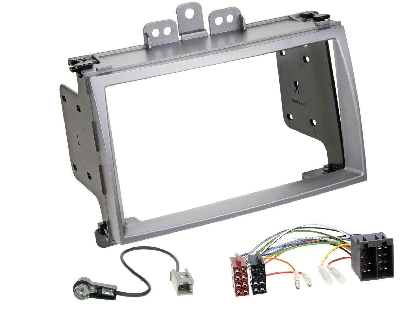 Einbauset Doppel DIN Autoradio für Hyundai i20 2009-2012 silber